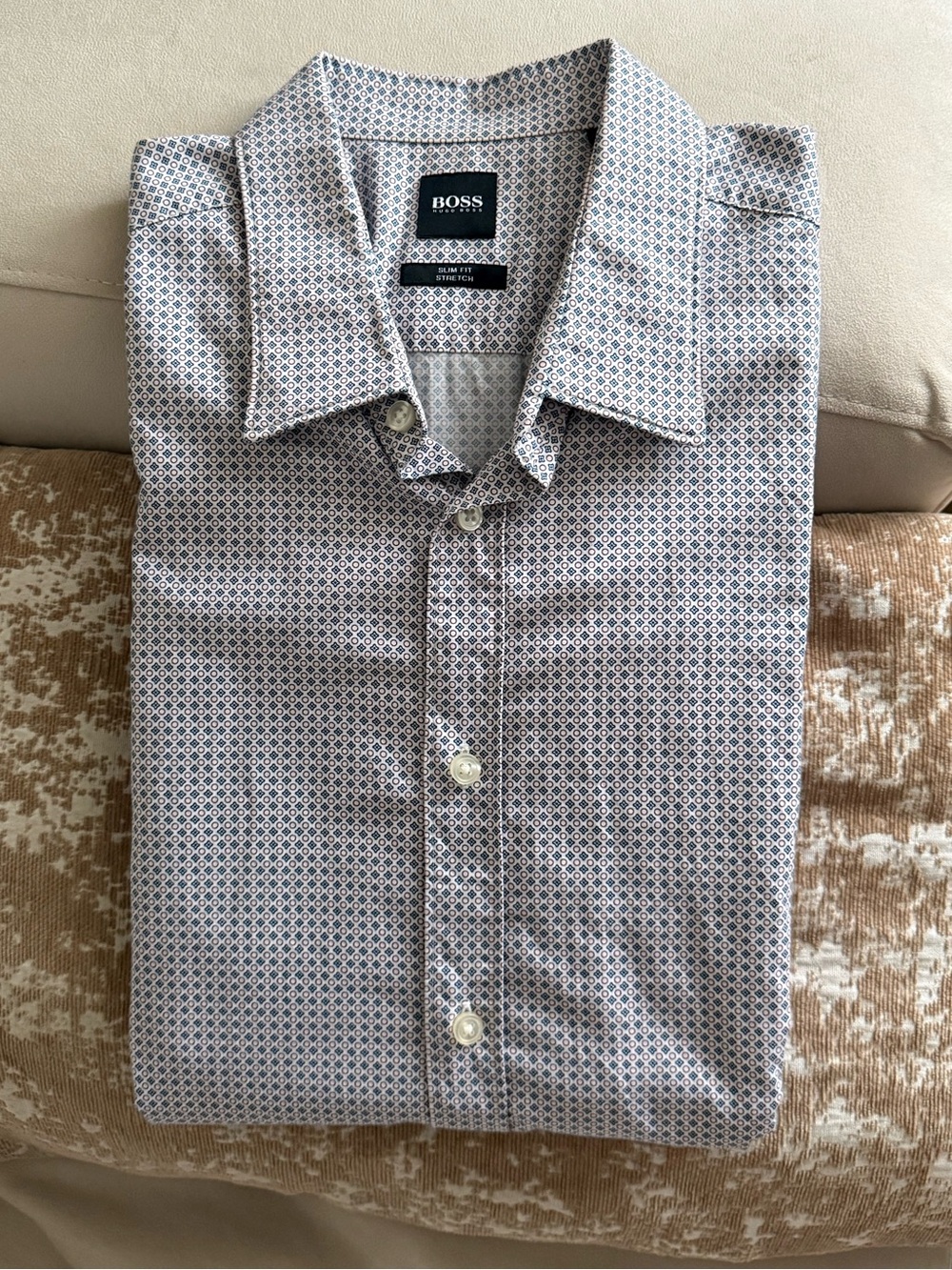 Hugo Boss Slim Fit Stretch Dress Shirt Size Large